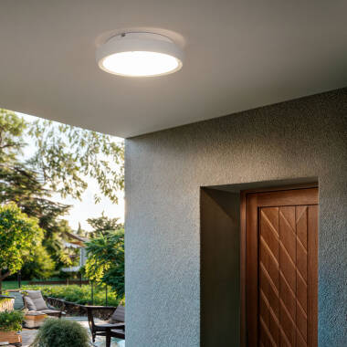 Producto de Plafón Circular para Exterior Ø300 mm IP65 Curio Blanco