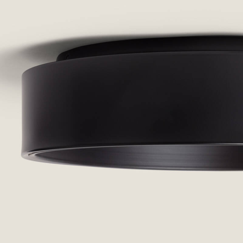 Producto de Plafón LED 15W Circular Metal Ø350 mm CCT Seleccionable Negro Design