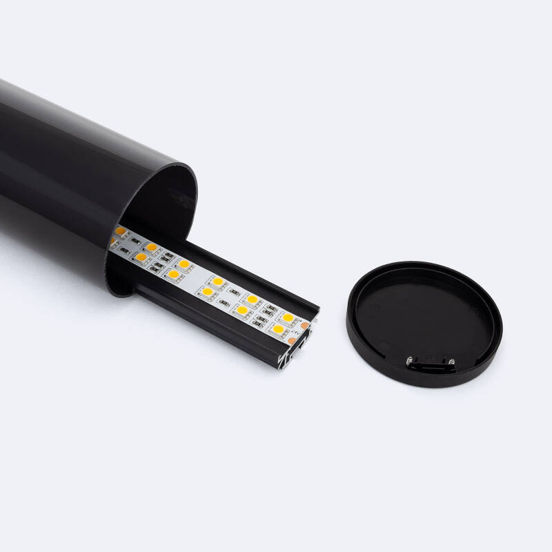 Produto de Perfil de Alumínio Suspenso Redondo 2m para Fita LED até 22 mm