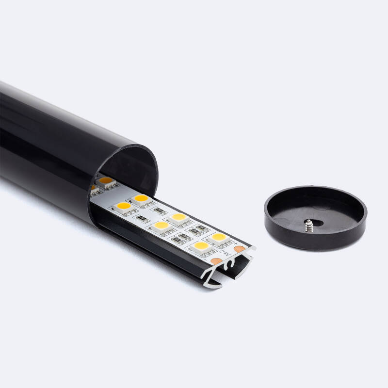 Produto de Perfil de Alumínio Redondo para Suspensão 2m para Fita LED até 16 mm