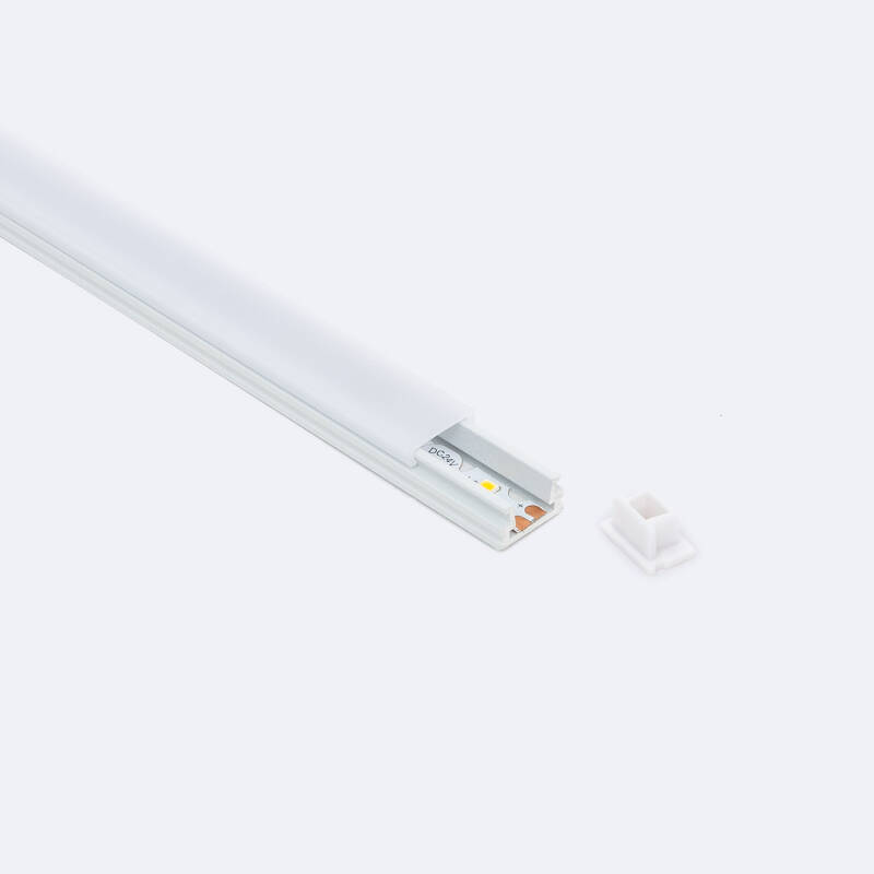 Producto de Perfil de Aluminio Superficie 2m para Tira LED hasta 9 mm