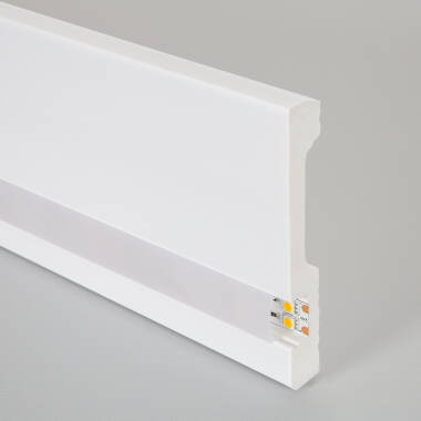 Moldura Rodapié para Tira LED Classic con con Tapa Continua