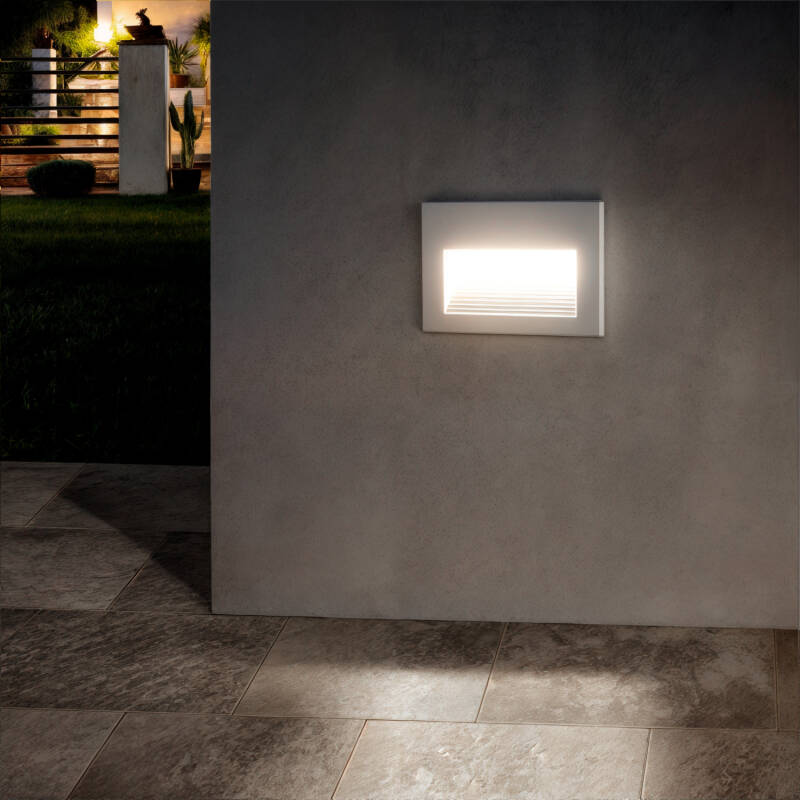 Producto de Baliza Exterior LED 5W Empotrable Pared Blanco Goethe Horizon