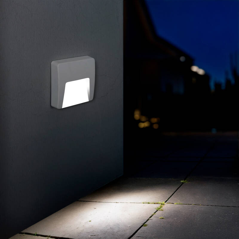 Producto de Baliza Exterior LED 3W Superficie Pared Cuadrado Blanco Dag