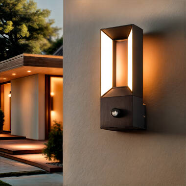 Producto de Aplique Pared Exterior LED Aluminio 10W Trimel Con sensor Movimiento   