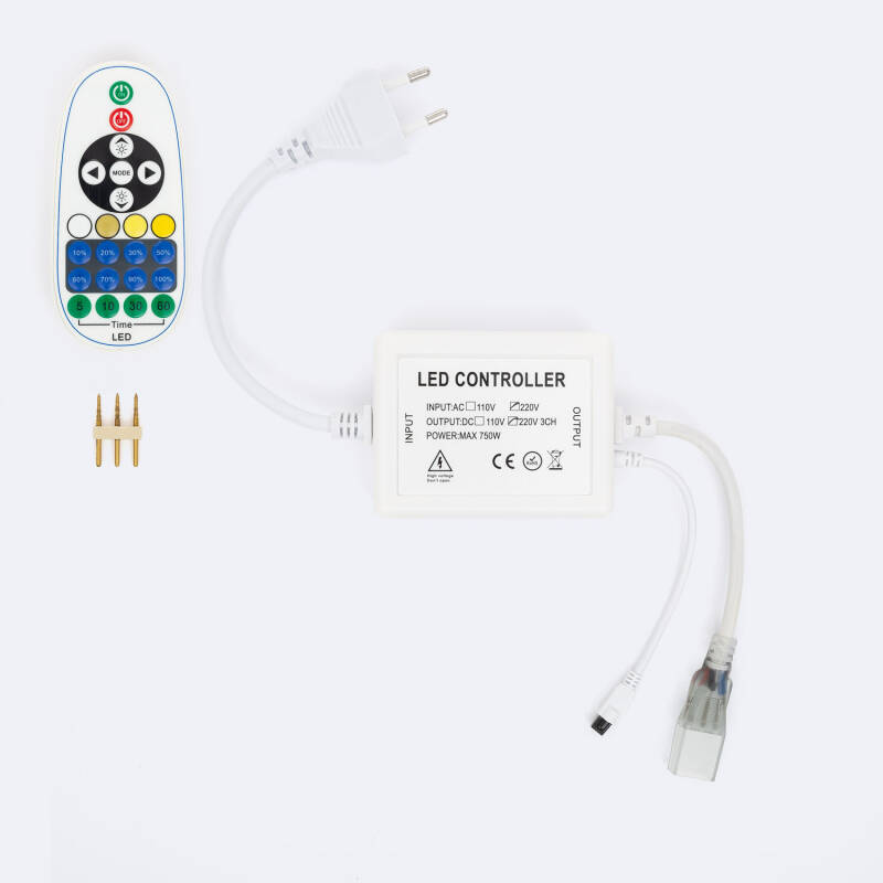 Producto de Controlador Regulador para Tira LED CCT 220V AC con Mando RF