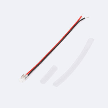 Conector con Cable para Tira LED SMD/COB Autorectificada 220V AC IP65 Ancho 6,5 mm