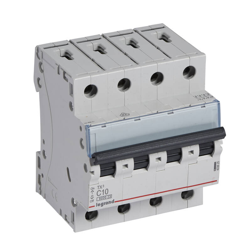 Produto de Interruptor Magnetotérmico Industrial 4P 6kA 10-40A Curva C  LEGRAND TX³ 403625