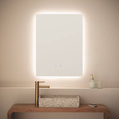 Espejo Baño con Luz LED y Antivaho 80x60 cm Grace