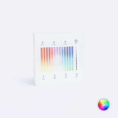 Controlador Regulador DALI Master RGB Pared Táctil 4 Zonas