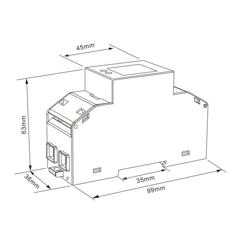 Produto de Analizador-Contador Bi-Direccional Monofásico Directo MAXGE 100A para Descarga Zero