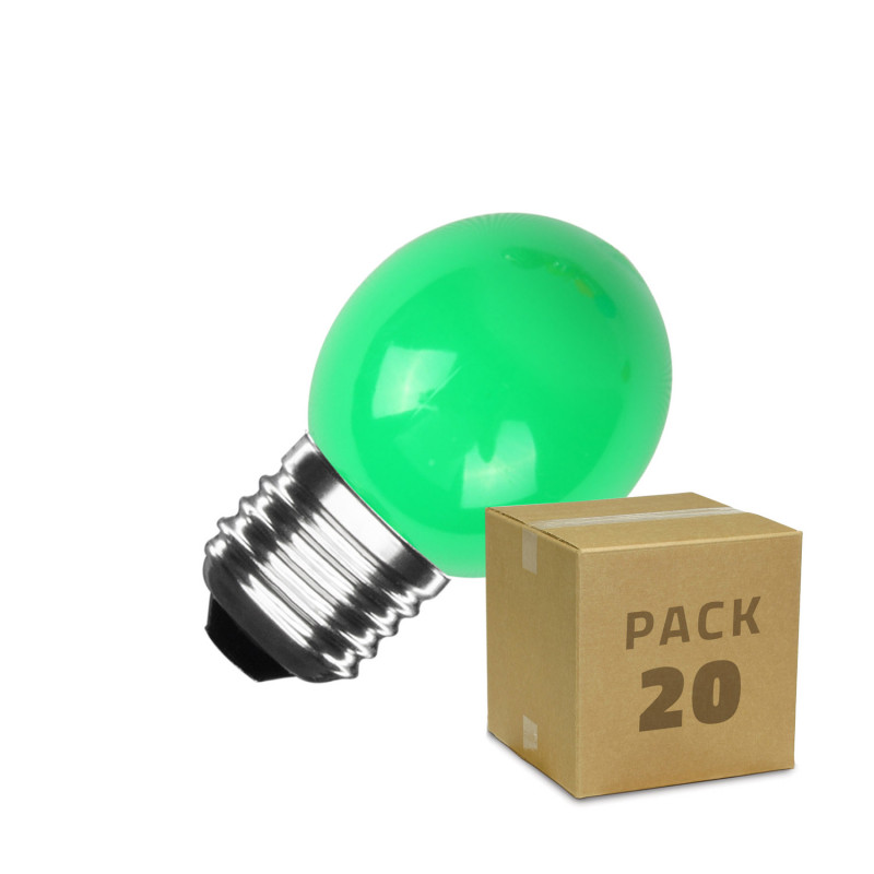 Producto de Pack 20 Bombillas LED E27 3W 300 lm G45 Monocolor