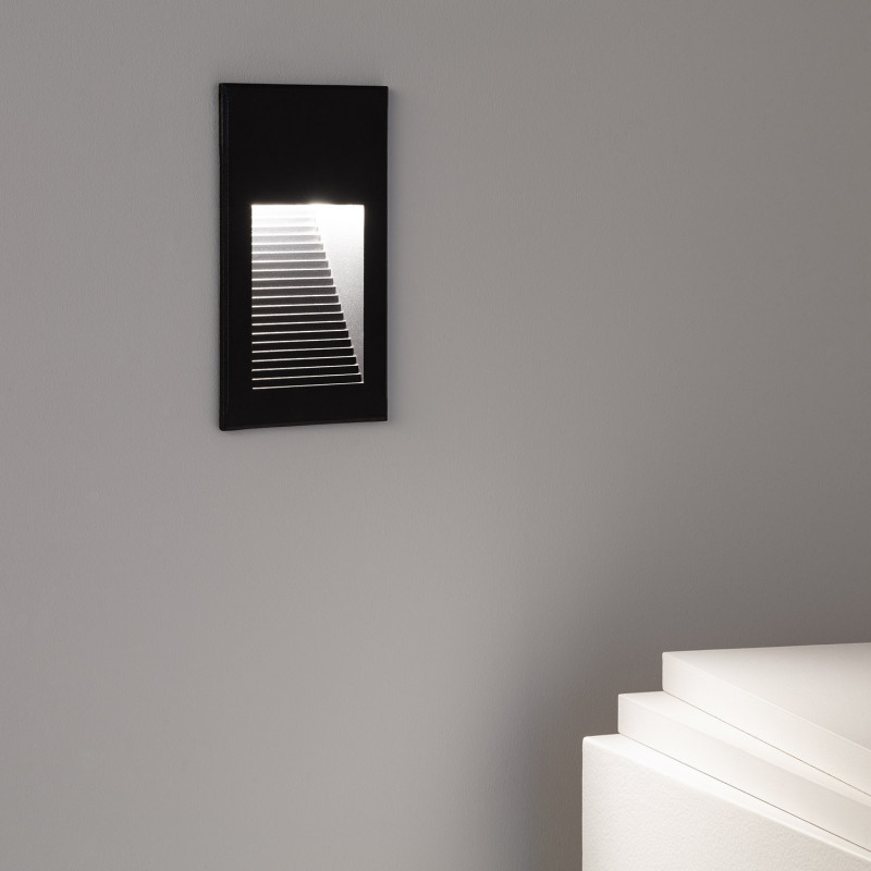 Producto de Baliza Exterior LED 5W Empotrable Pared Negro Goethe