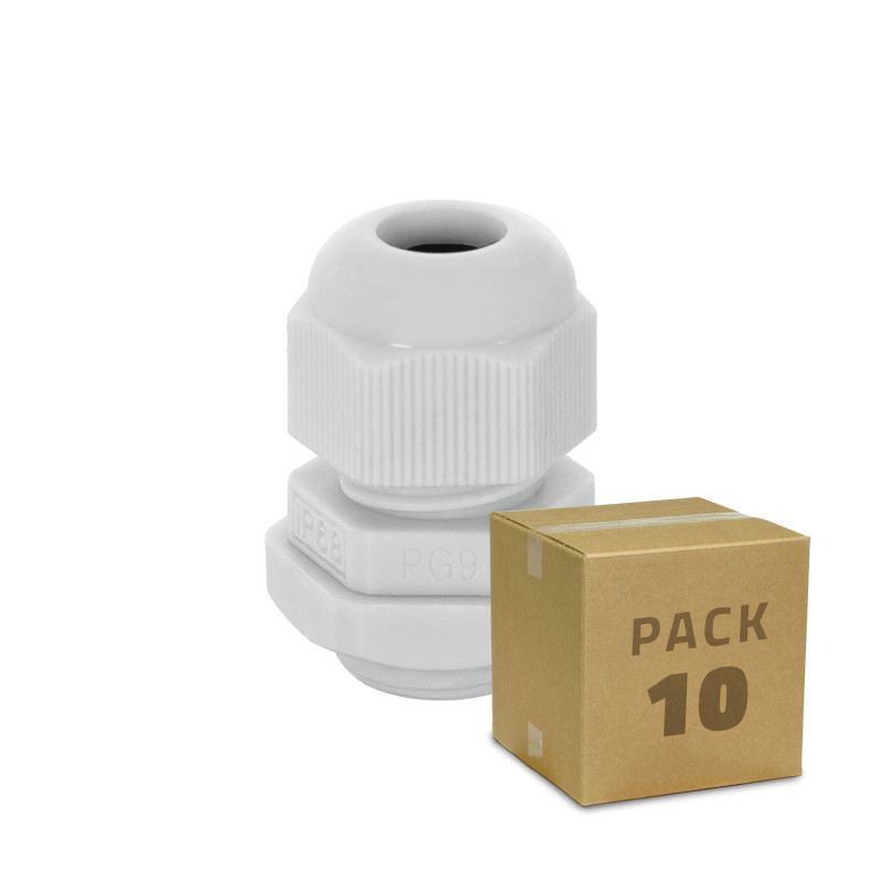 Producto de Pack 10 Unidades Prensaestopa Nylon IP68 Varios Tamaños 