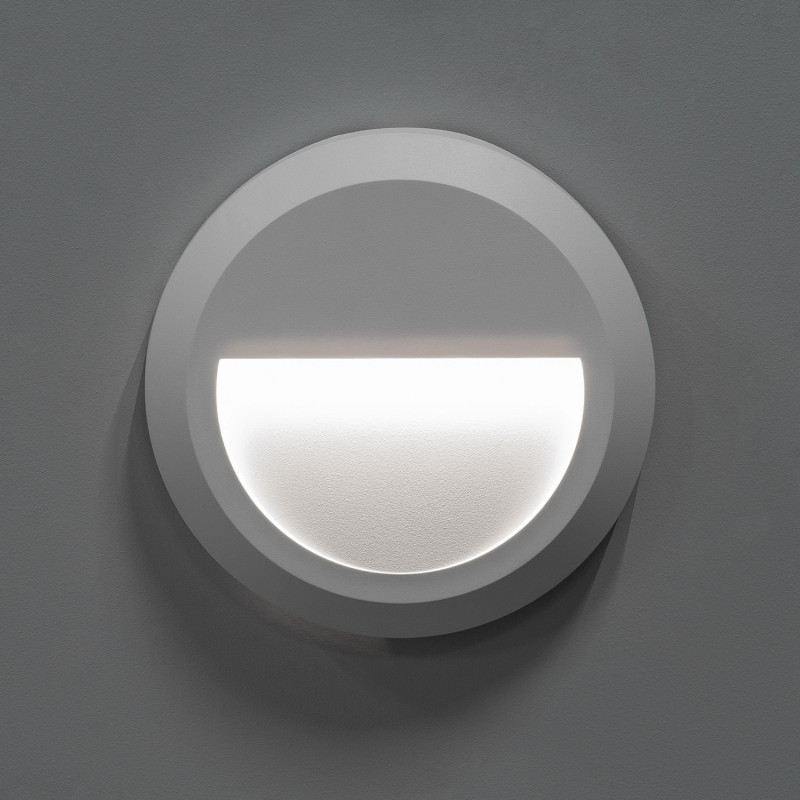 Producto de Baliza Exterior LED Superficie Pared Circular Blanco Edulis