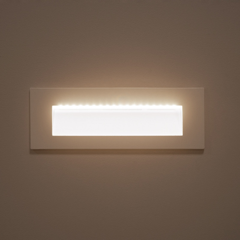 Producto de Baliza Exterior LED 6W Empotrable Pared Rectangular Blanco Groult