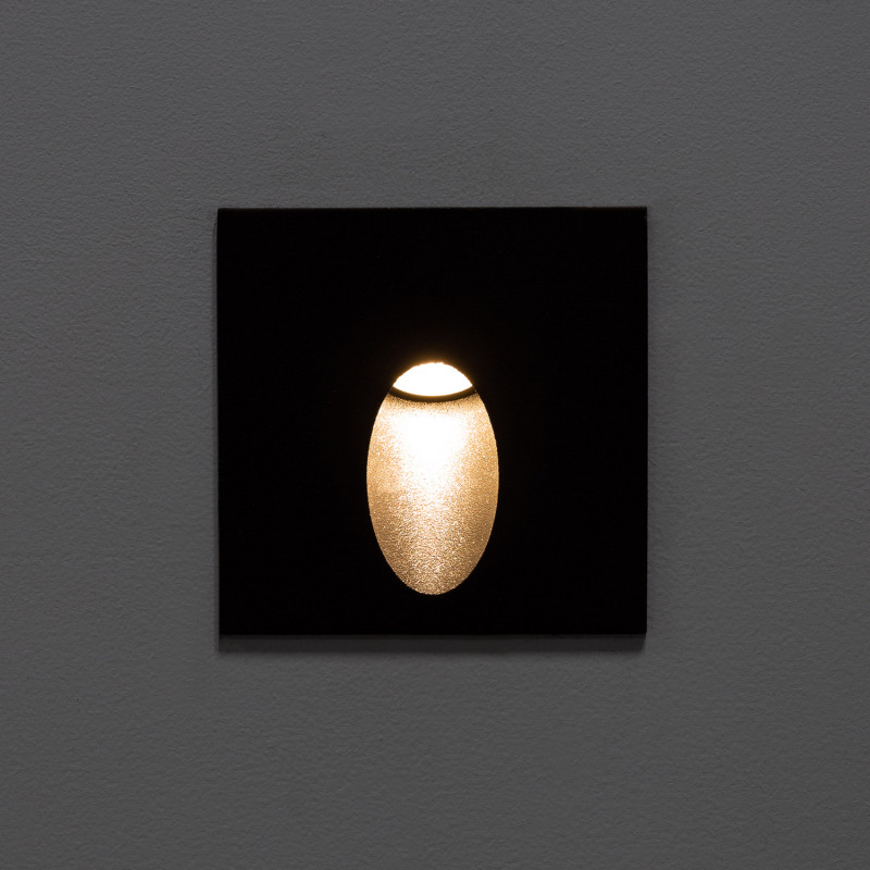 Producto de Baliza Exterior LED 3W Empotrable Pared Cuadrado Gris Ellis