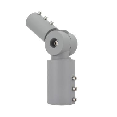 Brazo de Columna Direccionable 90º Ø60 mm para Luminarias de Alumbrado Público Gris