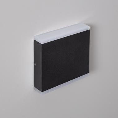 Aplique de Pared Exterior LED 6W Iluminación Doble Cara Cuadrado Negro Orus