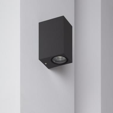 Aplique de Pared Exterior Aluminio Iluminación Doble Cara Miseno Gris Oscuro