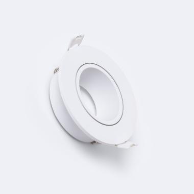 Aro Downlight Circular Branco para Lâmpada LED GU10 / GU5.3 Corte Ø 75 mm