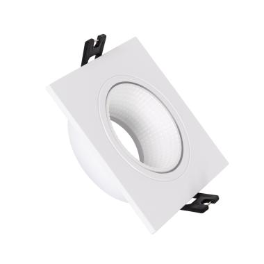 Aro Downlight Cuadrado Basculante para Bombilla LED GU10 / GU5.3 Corte Ø80 mm