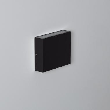 Aplique de Pared Exterior LED 6W Iluminación Doble Cara Cuadrado Negro Kaysa