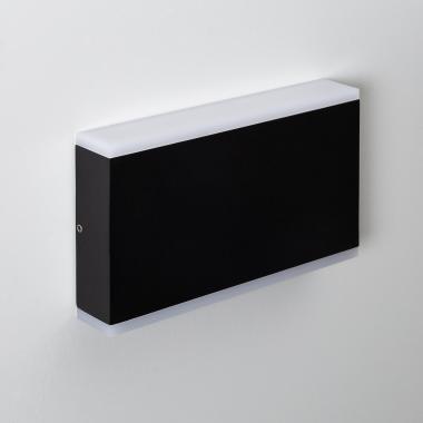 Aplique de Pared Exterior LED 10W Iluminación Doble Cara Rectangular Negro Hera