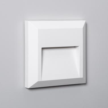 Baliza Exterior LED Superficie Pared Cuadrado Blanco Byron