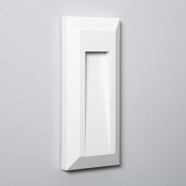 Baliza Exterior LED Superficie Pared Rectangular Blanco Gisli