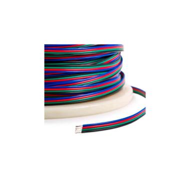 Rollo 100m Cable Eléctrico Plano Manguera 0.5mm² para Tiras LED