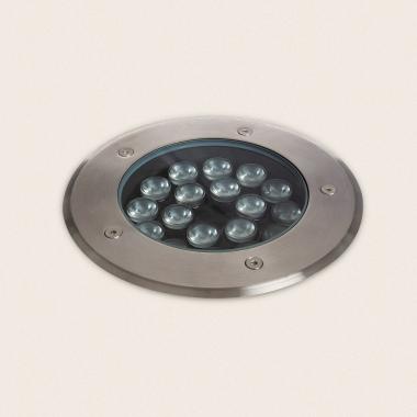 Foco Exterior LED 18W Solid Empotrable Suelo Inox