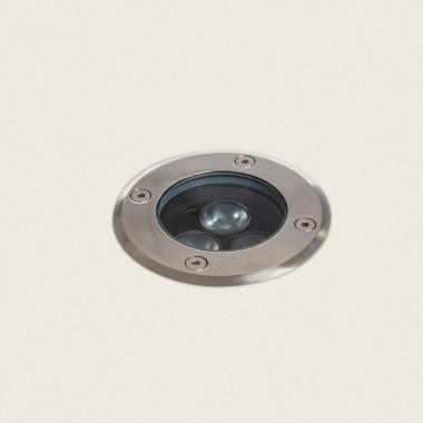 Foco Exterior LED 3W Solid Empotrable Suelo Inox