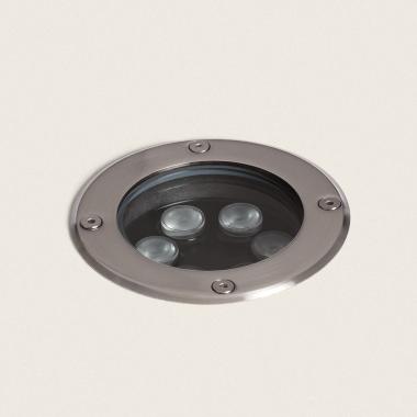 Foco Exterior LED 6W Solid Empotrable Suelo Inox