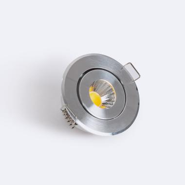 Foco Downlight LED Circular COB CRI90 Corte Ø 45 mm Silver