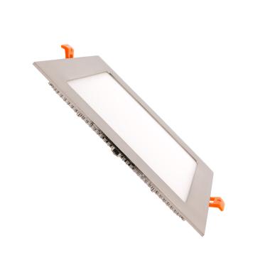 Placa LED 18W Cuadrada SuperSlim Corte 205x205 mm Silver