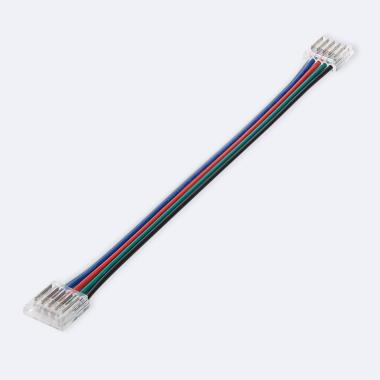 Conector Hipopótamo Duplo com cabo para Fita LED RGBW 24V DC COB IP20 Largura 12mm