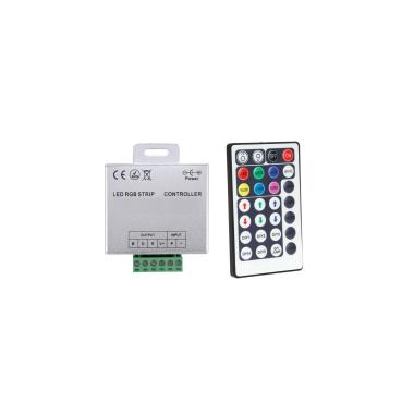 Controlador Regulador Fita LED RGB 12/24V DC Com Comando RF