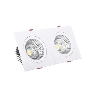 Foco Downlight LED 10W Retangular Duplo New Madison Corte 165x75 mm