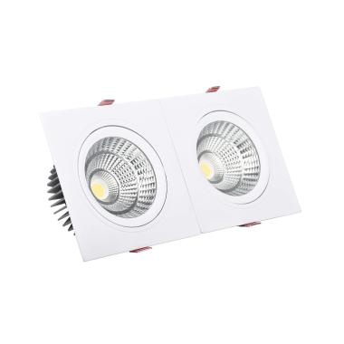 Foco Downlight LED 20W Retangular Duplo New Madison Corte 205x90 mm