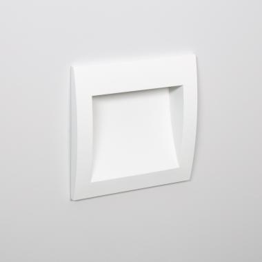 Baliza Exterior LED 4W Empotrable Pared Cuadrado Blanco Natt