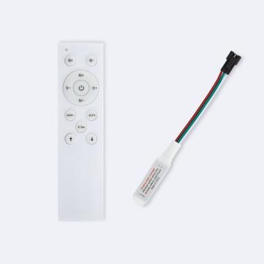 Controlador Regulador LED Monocor Digital 12-24V DC com Comando RF