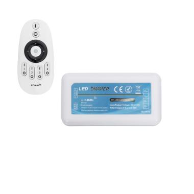 Controlador Regulador Monocolor 12/24V DC con Mando RF 4 Zonas