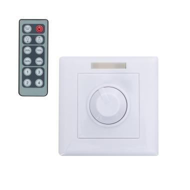 Controlador Regulador Pared para Tira LED Monocolor 12/24V DC con Mando IR