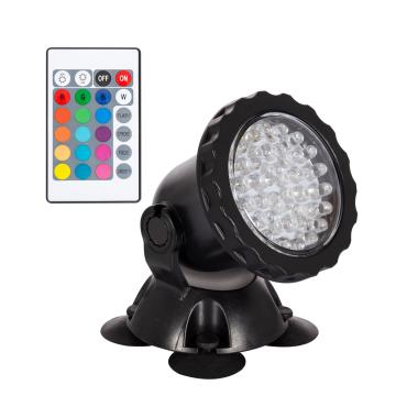 Foco Aquário LED 3.5W Submersível IP67 com Comando