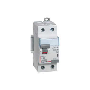 Interruptor Diferencial Industrial Superinmunizado 2P 30mA 40A 10kA Clase AC LEGRAND DX³ Hpi 411591