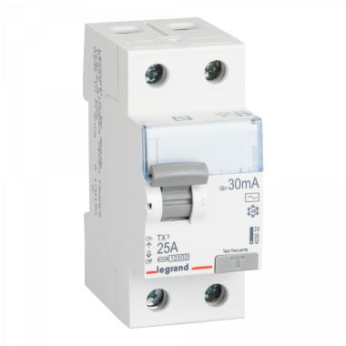 Interruptor Diferencial Industrial 2P-30mA 25-40A 10kA Clase AC LEGRAND TX³ 403032