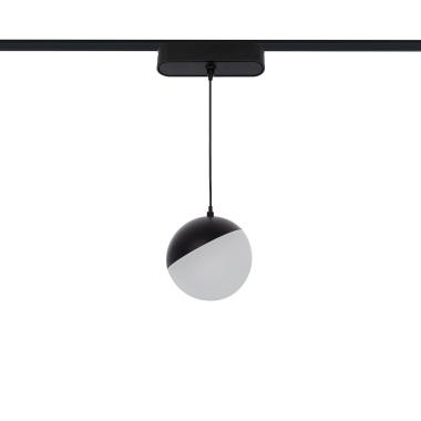 Foco Carril Colgante LED Magnético 25mm SuperSlim 10W 48V Ø100 mm Negro