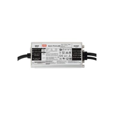 Driver MEAN WELL IP67 100-240V Saída 27-56V 1300-2100mA 75W XLG-75-H-AB