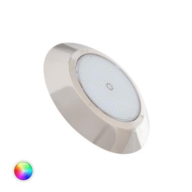 Foco Piscina Superfície LED RGBW Submersível 12V DC IP68 Aço Inoxidáve 24W